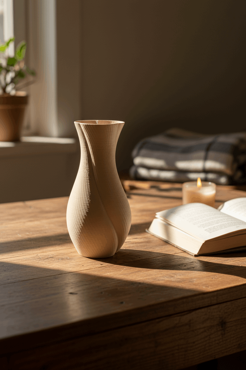 Trefoil Style Curved Vase - Toys Decor & More