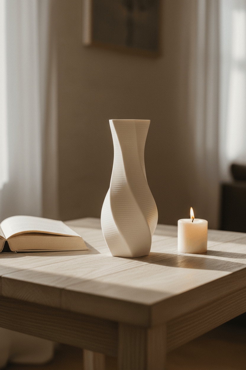 Hex Style Curved Vase - Toys Decor & More