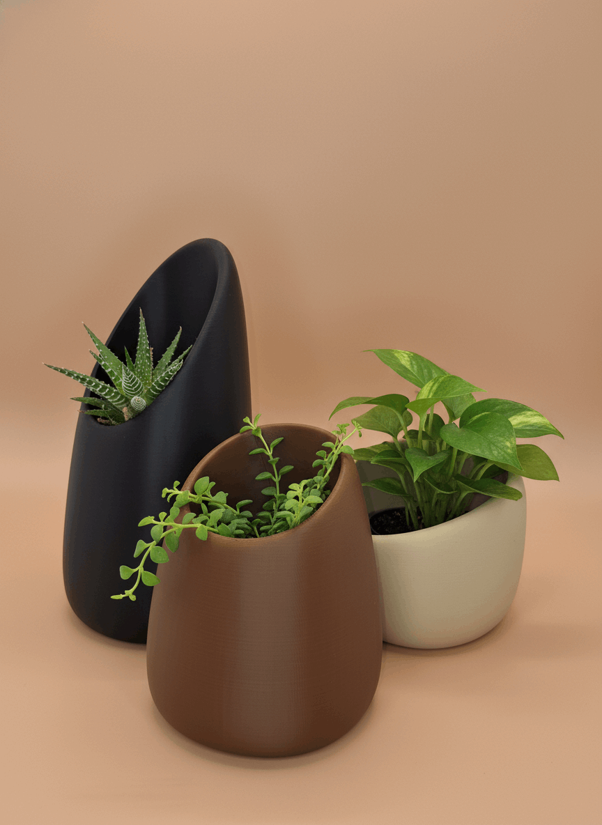 Asymmetrical Starter Planter with Drainage - Toys Decor & More