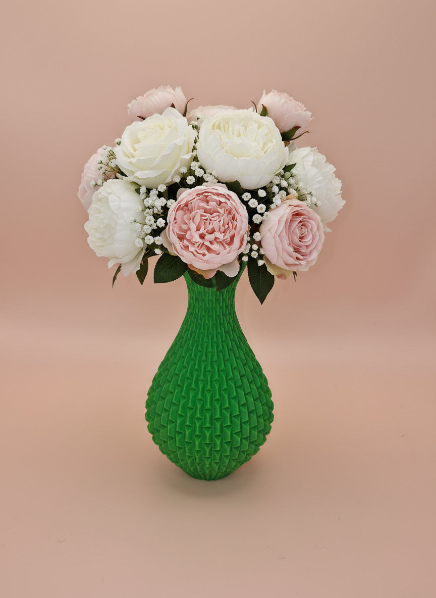 Rectangular Pattern Curved Vase - Toys Decor & More