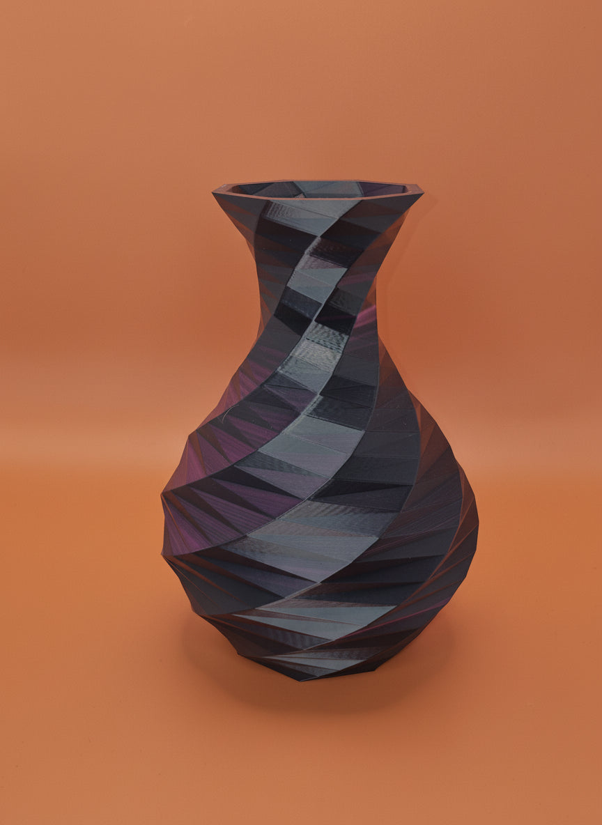 Octagonal Spiral Curved Vase - Toys Decor & More