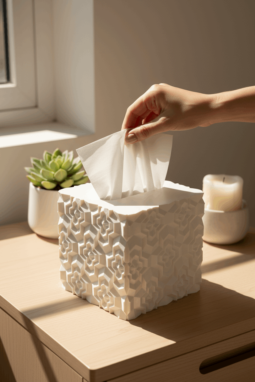 Quadhex Tissue Box Cover - Toys Decor & More