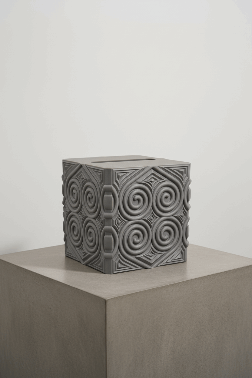 Heart Swirl Tissue Box Cover - Toys Decor & More