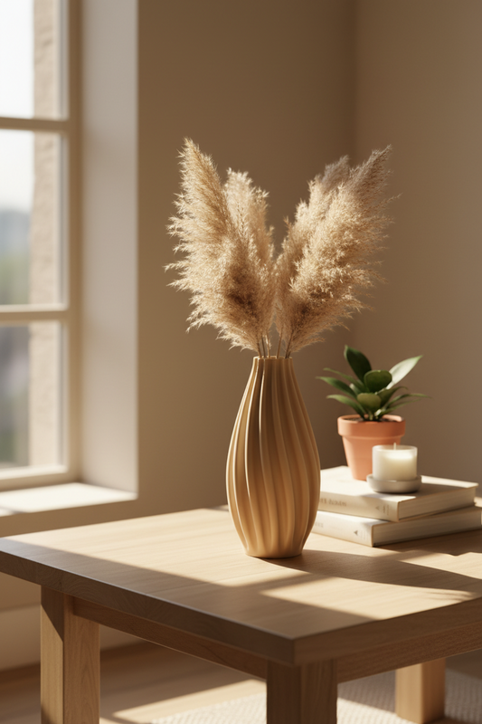 Minimalist Spiral Contour Vase