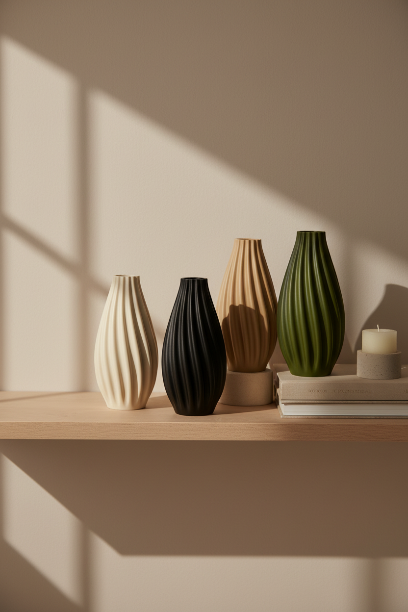 Minimalist Spiral Contour Vase - Toys Decor & More