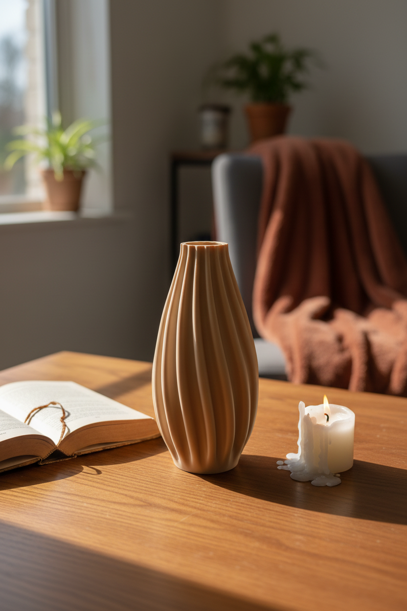 Minimalist Spiral Contour Vase - Toys Decor & More