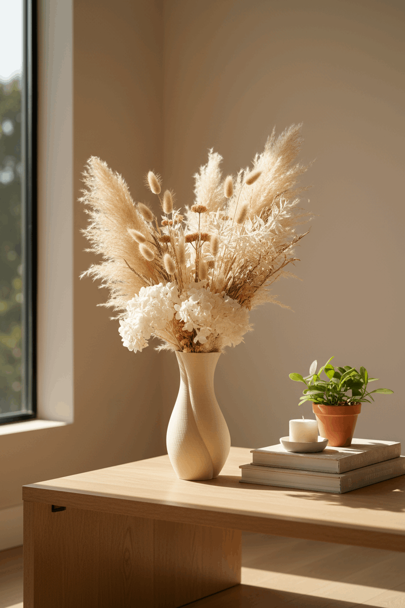 Trefoil Style Curved Vase - Toys Decor & More