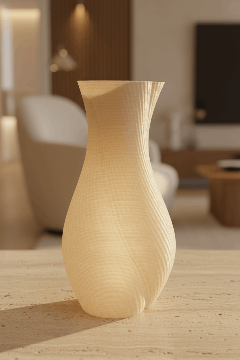 Trefoil Style Curved Vase - Toys Decor & More