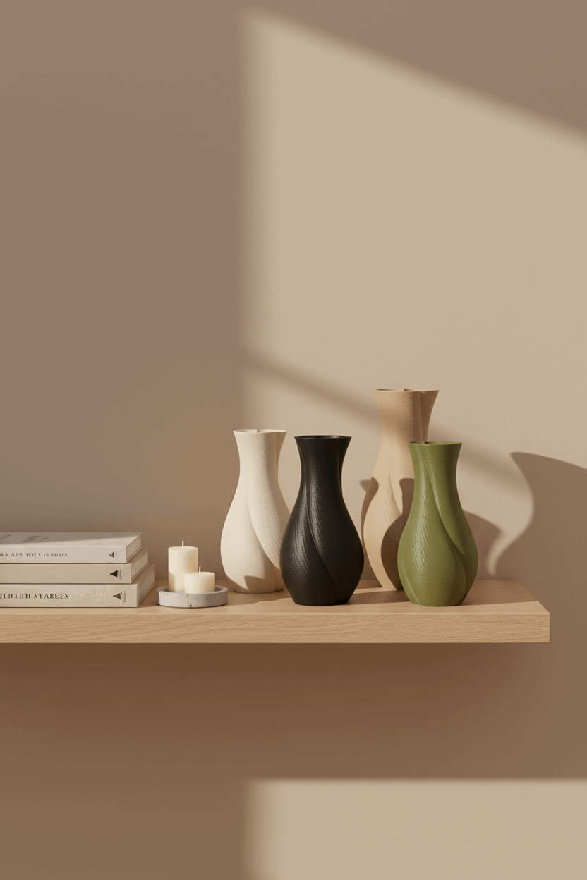 Trefoil Style Curved Vase - Toys Decor & More