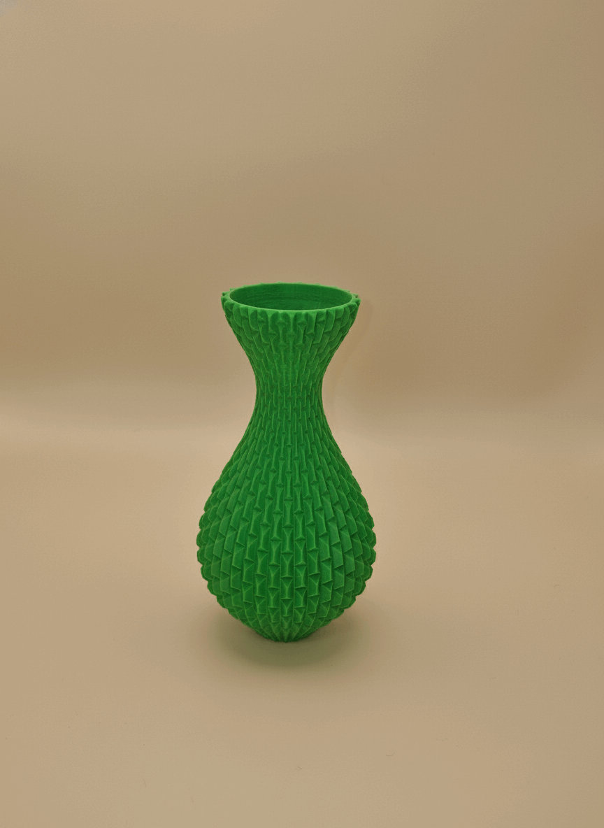 Rectangular Pattern Curved Vase - Toys Decor & More