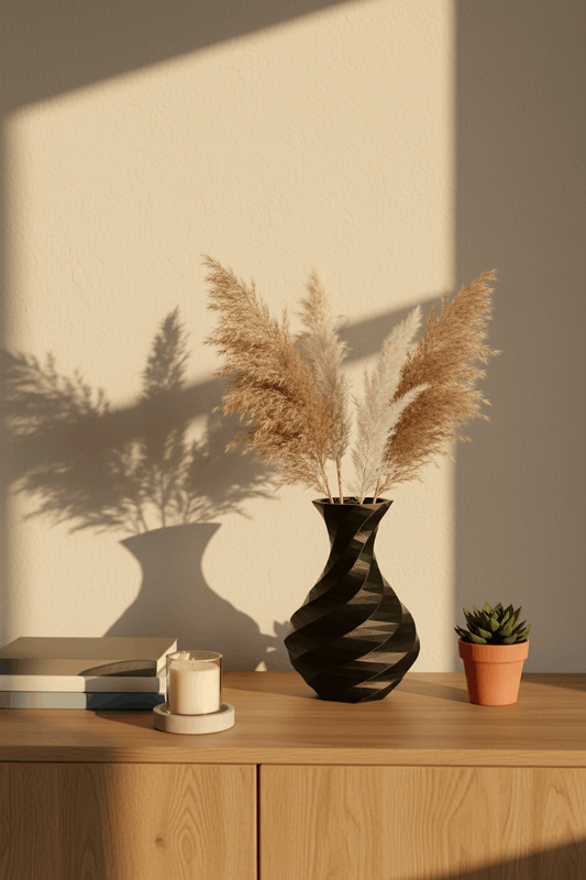 Octagonal Spiral Curved Vase - Toys Decor & More