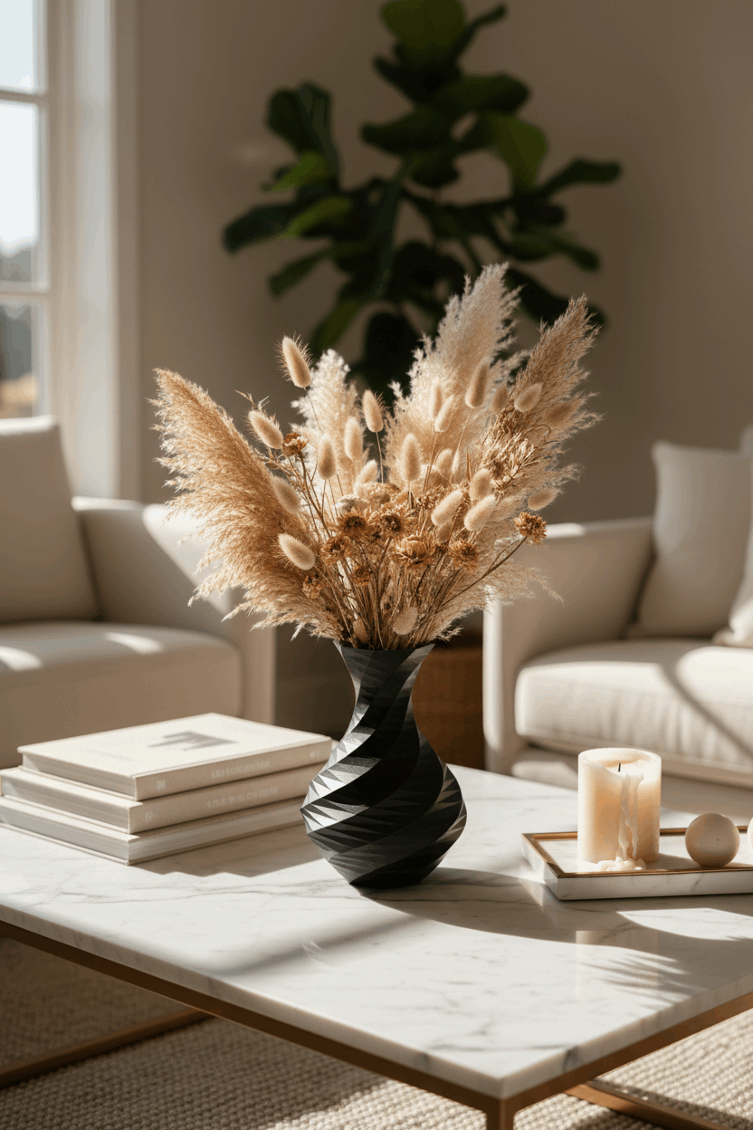 Octagonal Spiral Curved Vase - Toys Decor & More