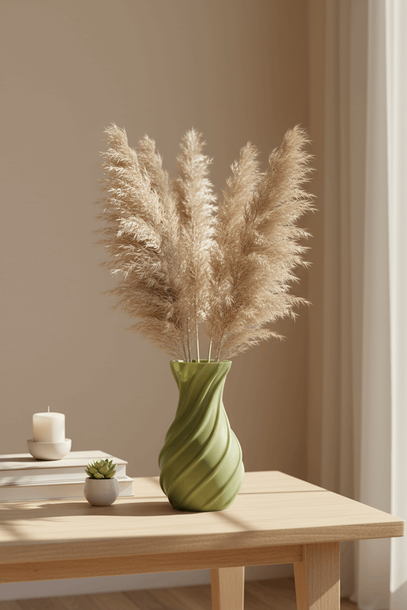 Simple Spiral Curved Vase - Toys Decor & More