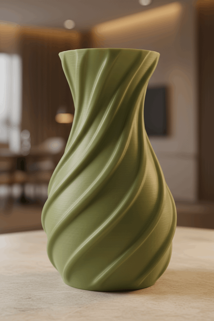 Simple Spiral Curved Vase - Toys Decor & More