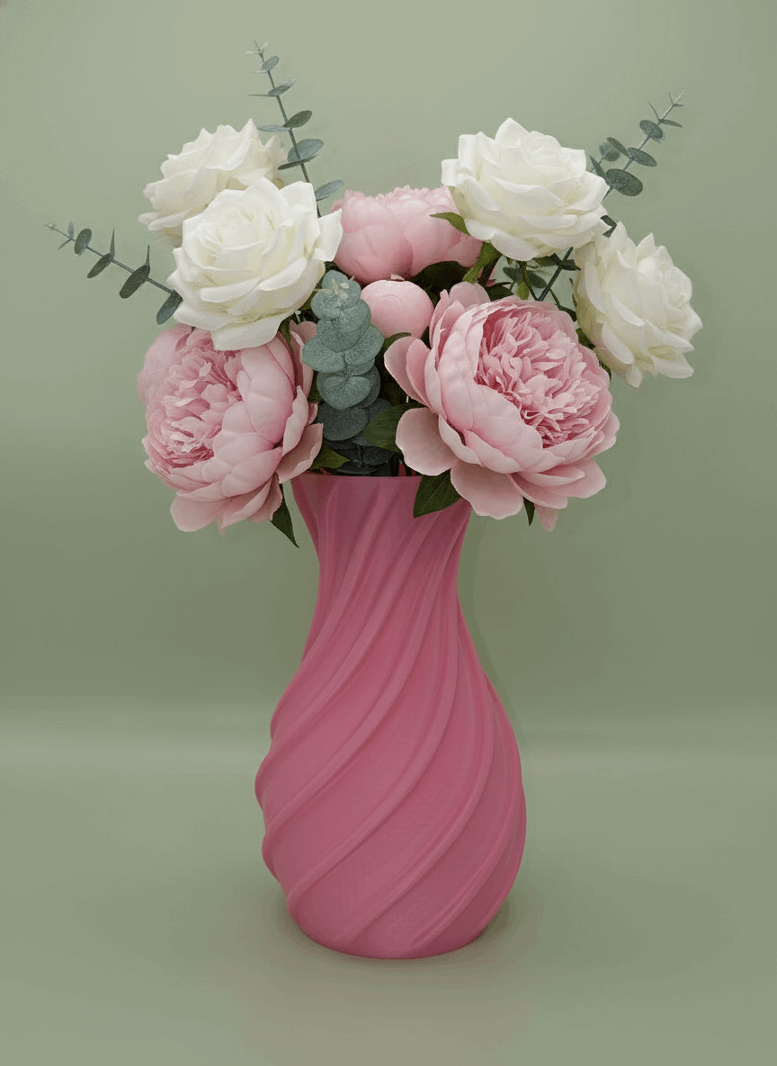 Simple Spiral Curved Vase - Toys Decor & More