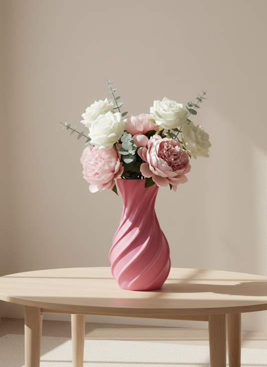 Simple Spiral Curved Vase - Toys Decor & More