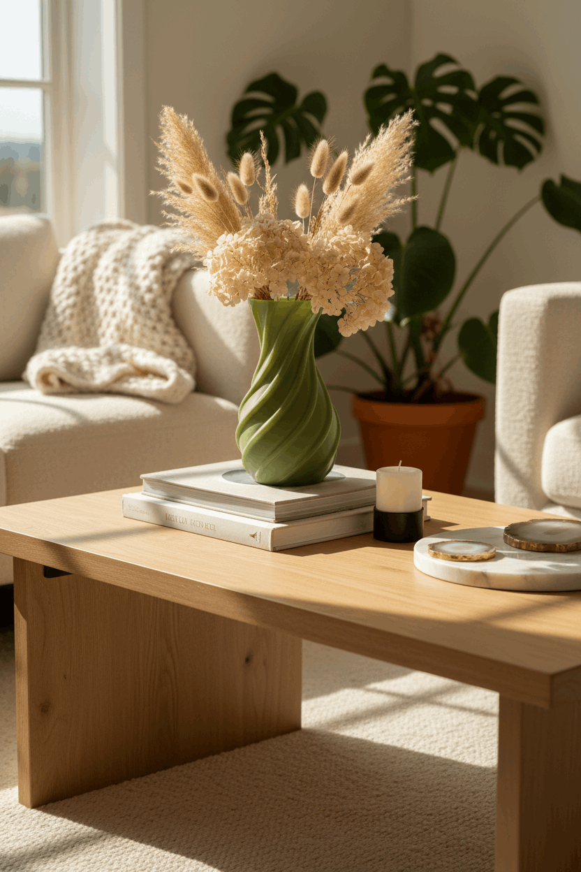 Simple Spiral Curved Vase - Toys Decor & More