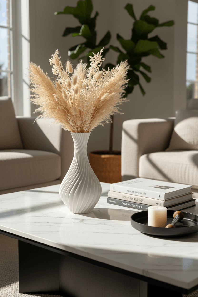 Elegant Spiral Curved Vase - Toys Decor & More