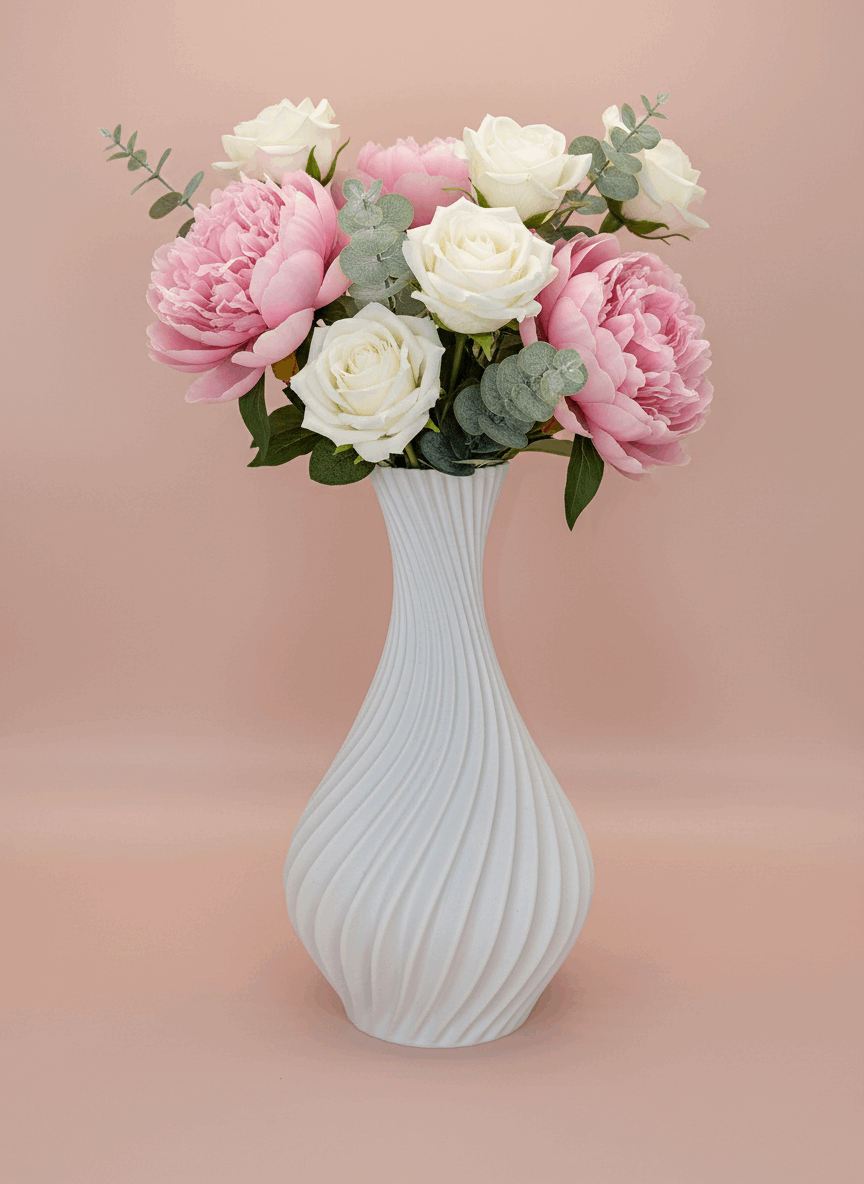 Elegant Spiral Curved Vase - Toys Decor & More