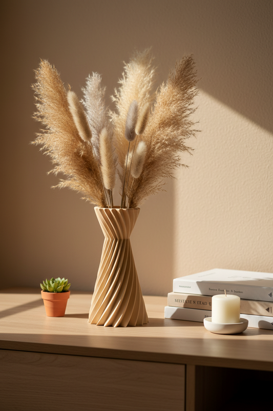 Star Pattern Spiral Vase