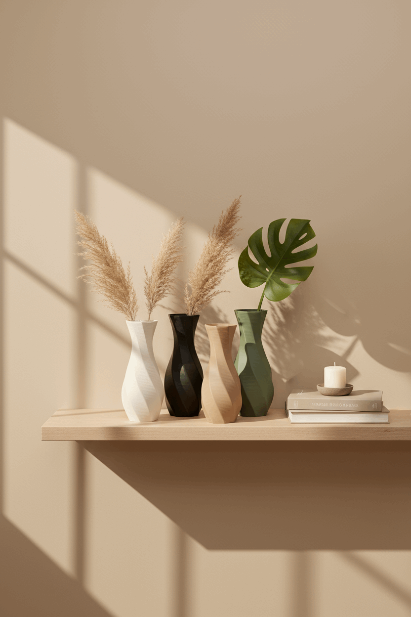 Octagonal Style Curved Vase - Toys Decor & More