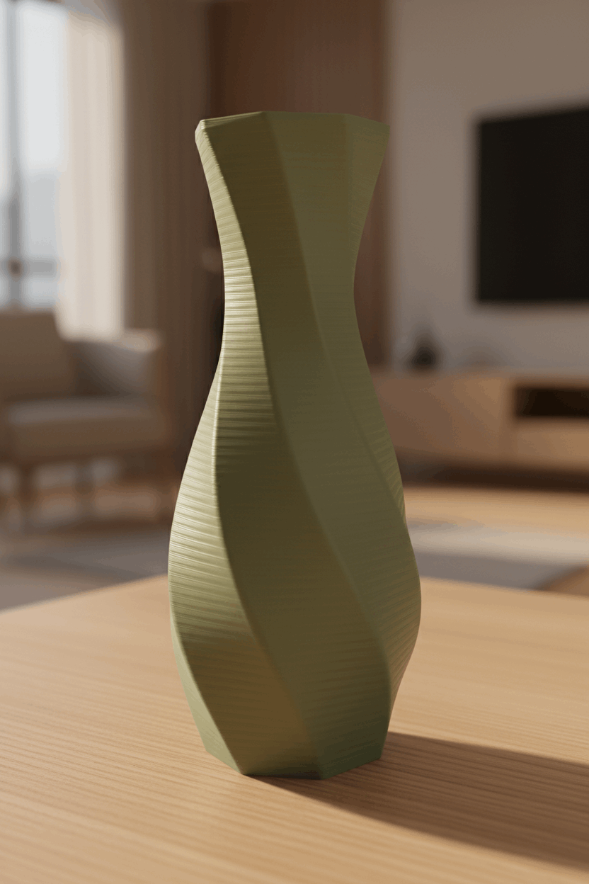 Octagonal Style Curved Vase - Toys Decor & More