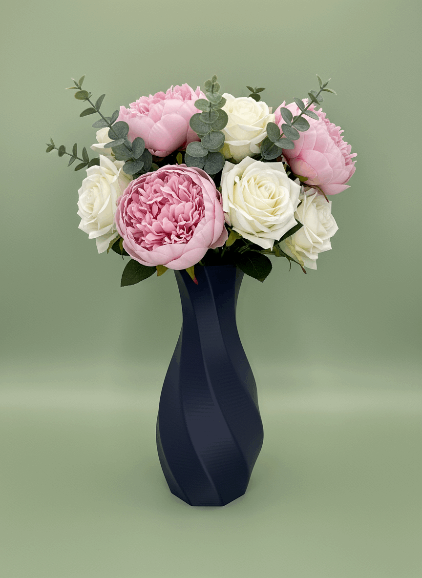 Octagonal Style Curved Vase - Toys Decor & More