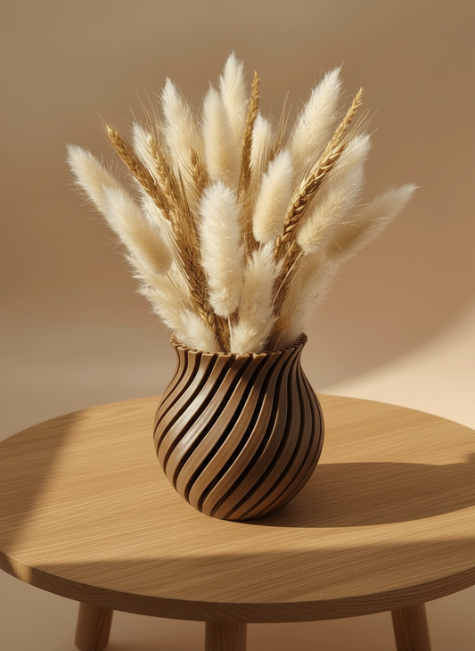 Short Spiral Curvy Vase - Toys Decor & More