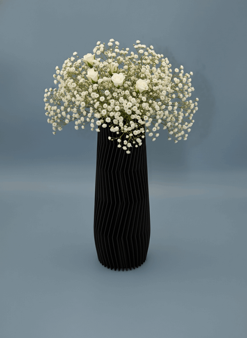 Zig Zag Pattern Standing Vase - Toys Decor & More