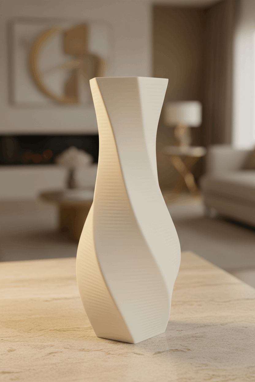 Hex Style Curved Vase - Toys Decor & More