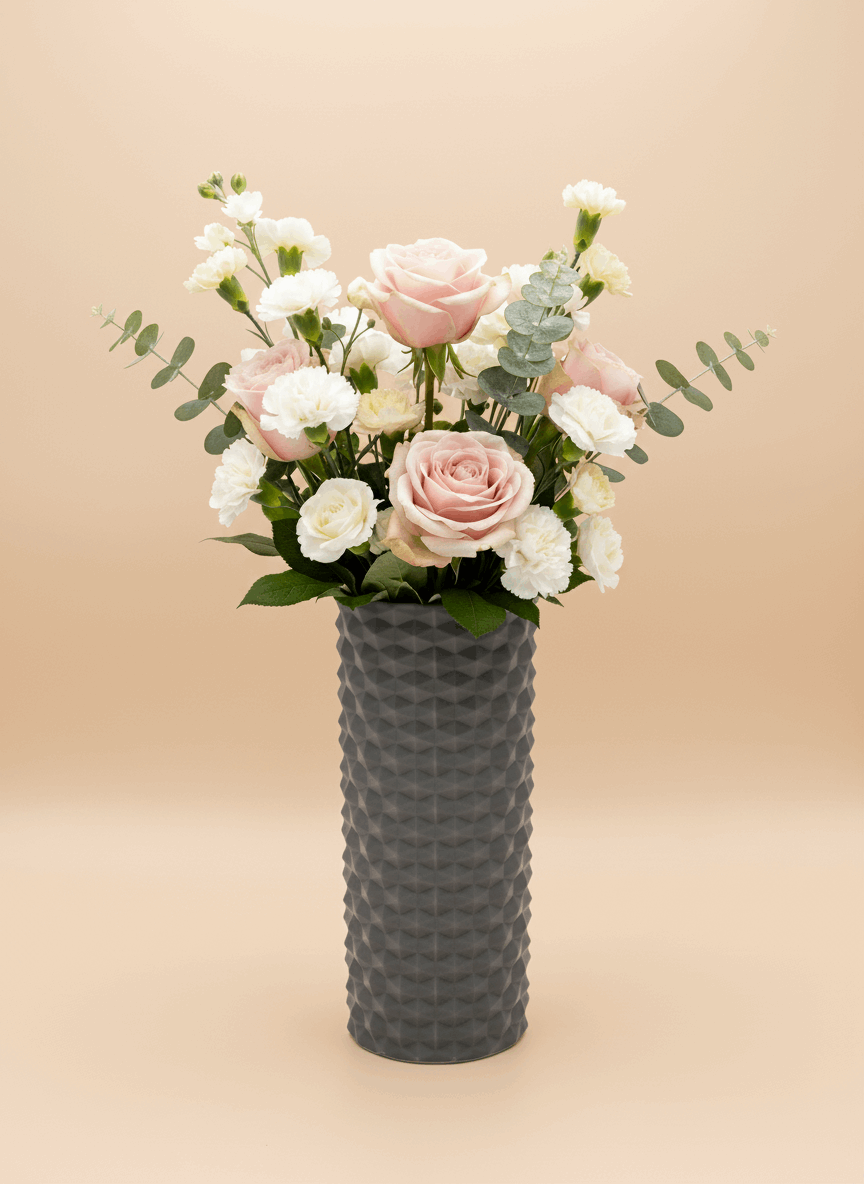 Hex Surface Pattern Standing Vase - Toys Decor & More