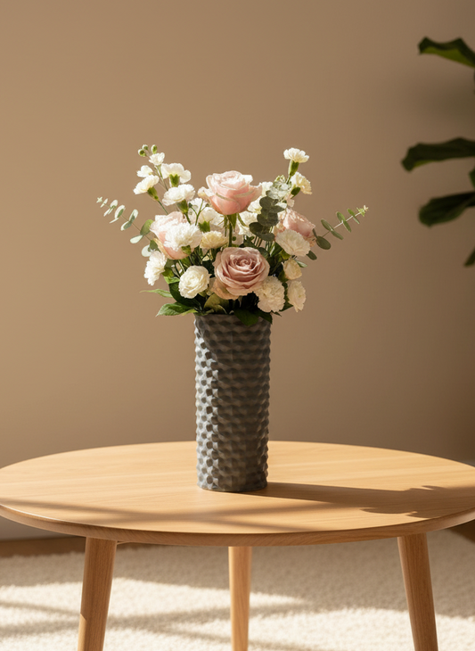 Hex Surface Pattern Standing Vase - Toys Decor & More