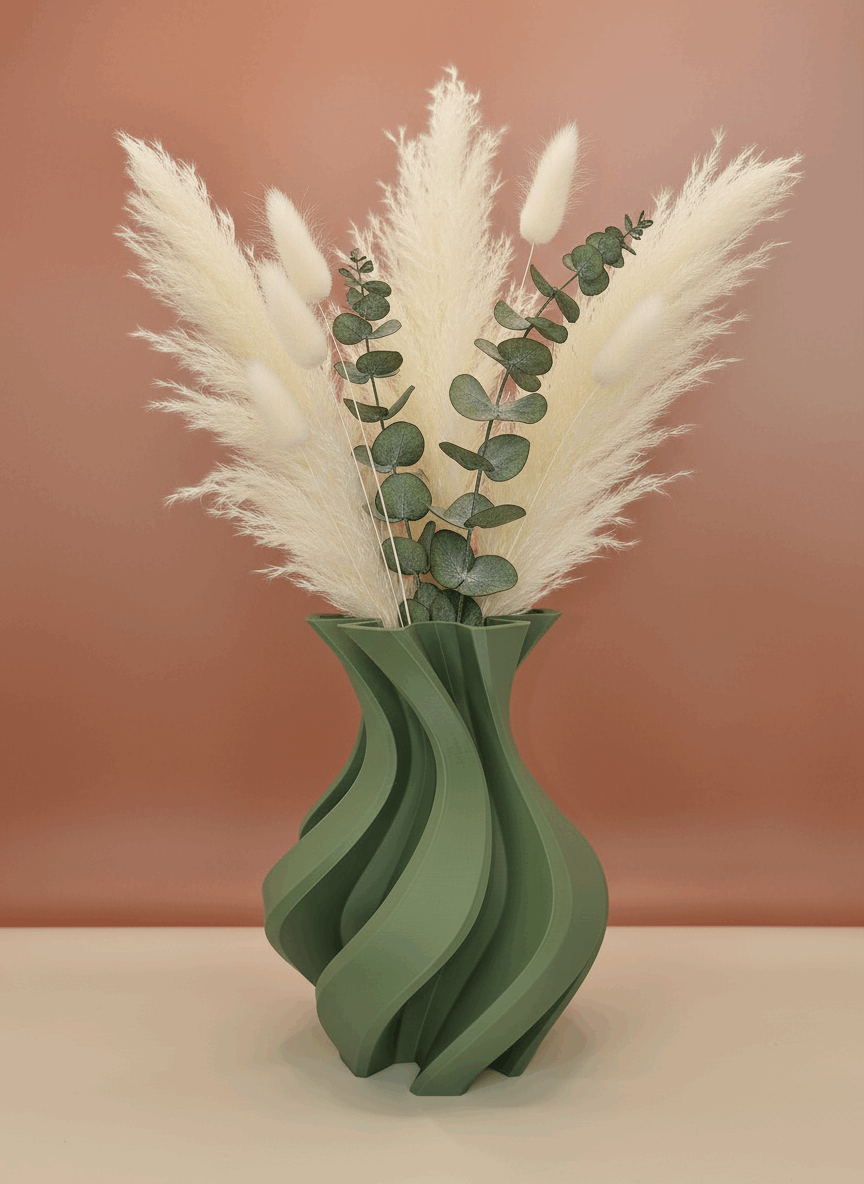 Twisted Asterisk Curved Vase - Toys Decor & More