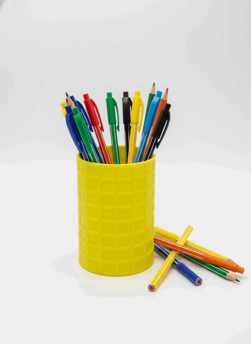 Grid Pattern Pencil Pot - Toys Decor & More