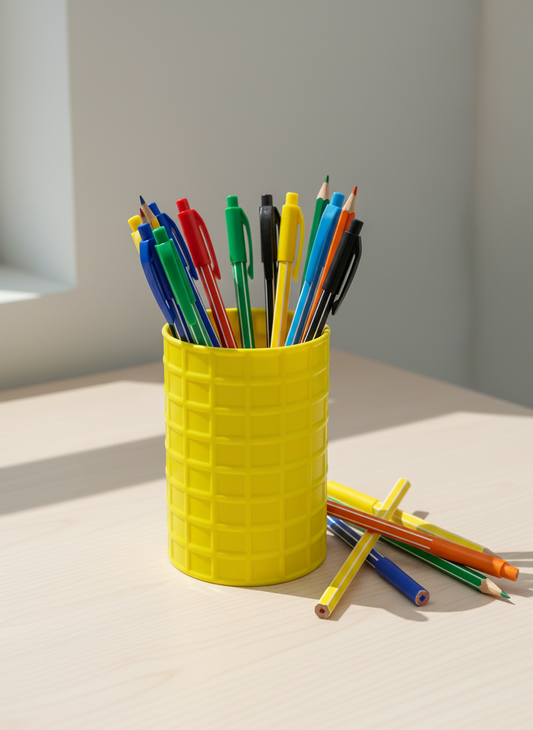 Grid Pattern Pencil Pot - Toys Decor & More