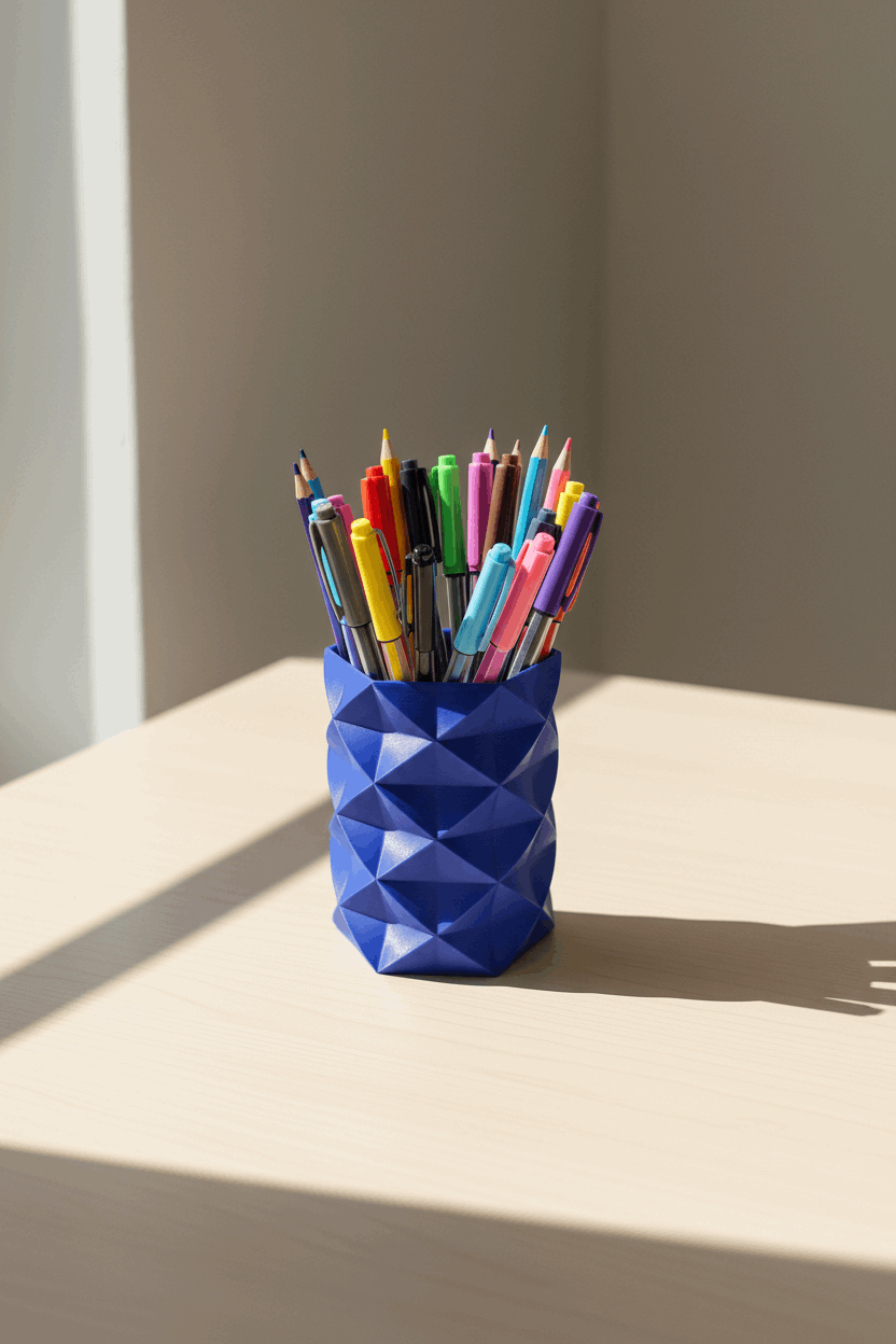 Double Hex Pattern Pencil Pot - Toys Decor & More