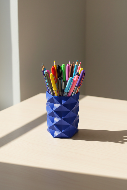 Double Hex Pattern Pencil Pot