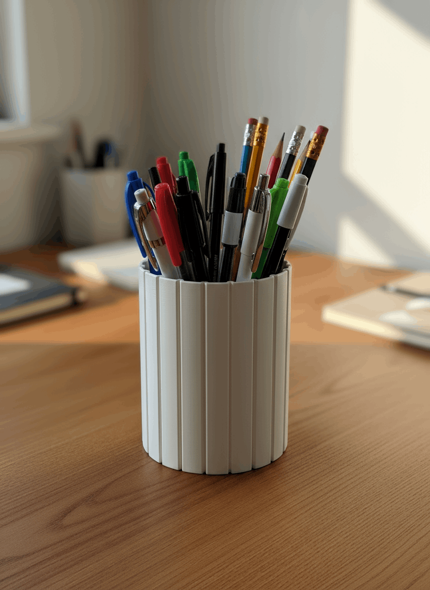 Straight Cut Pattern Pencil Pot - Toys Decor & More