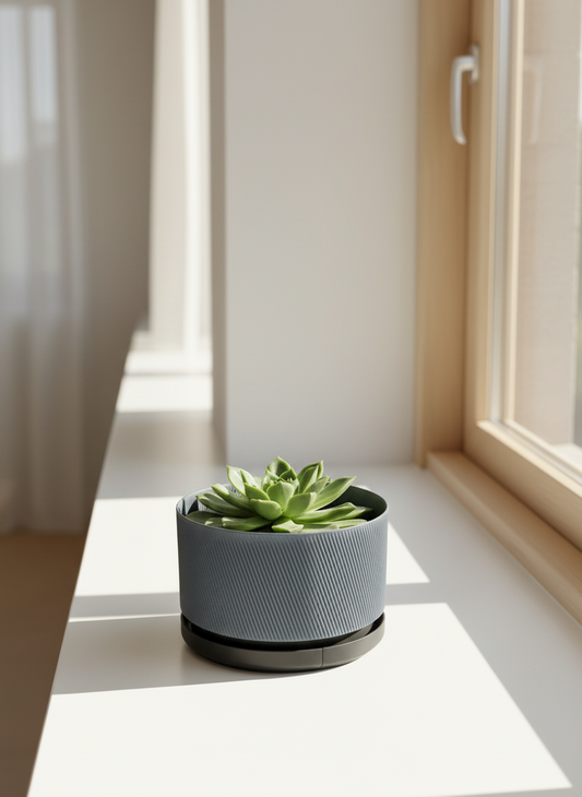 Diagonal Stripe Fanned Starter Planter with Drainage - Toys Decor & More