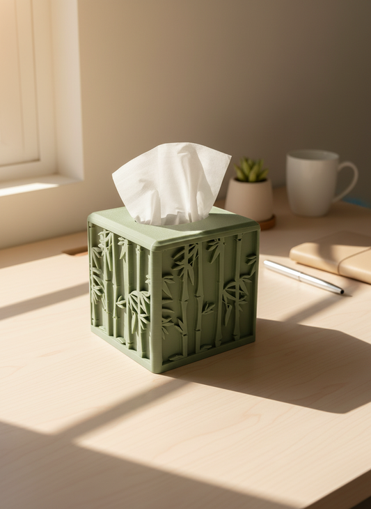 Bamboo Tissue Box Cover - Toys Decor & More