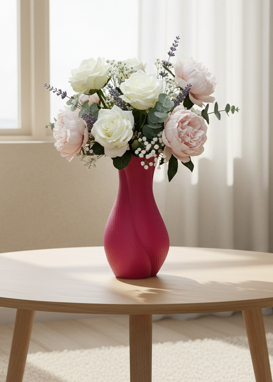 Trefoil Style Curved Vase - Toys Decor & More