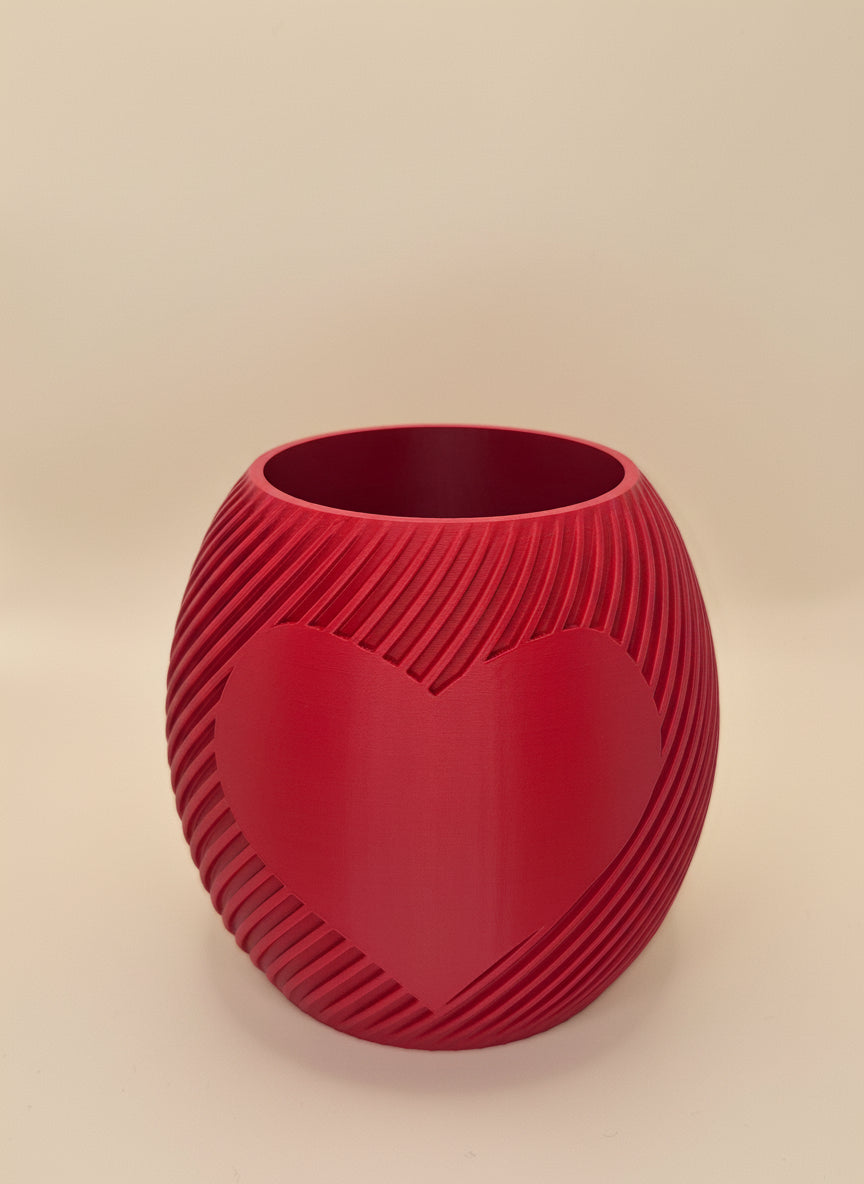 Spiral Vase with Heart - Toys Decor & More