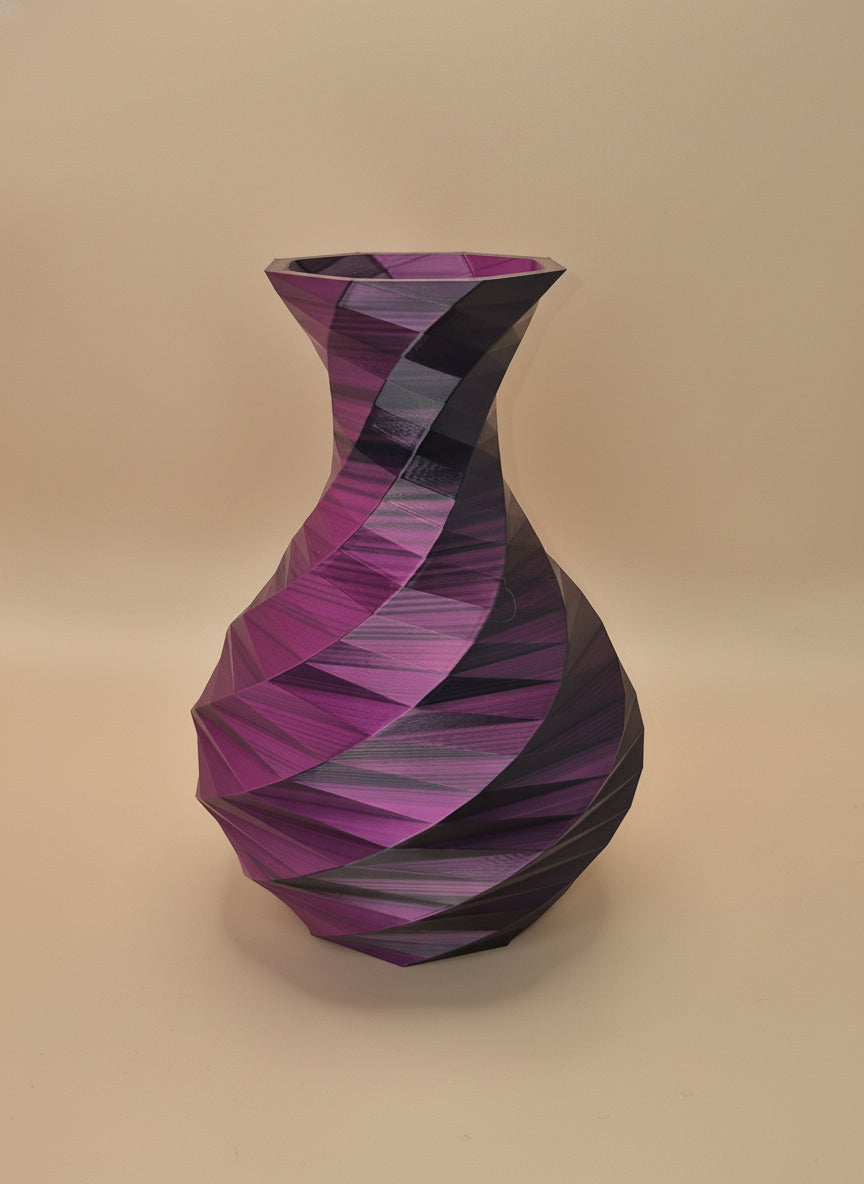 Octagonal Spiral Curved Vase - Toys Decor & More