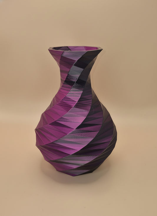 Octagonal Spiral Curved Vase - Toys Decor & More