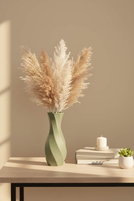 Octagonal Style Curved Vase