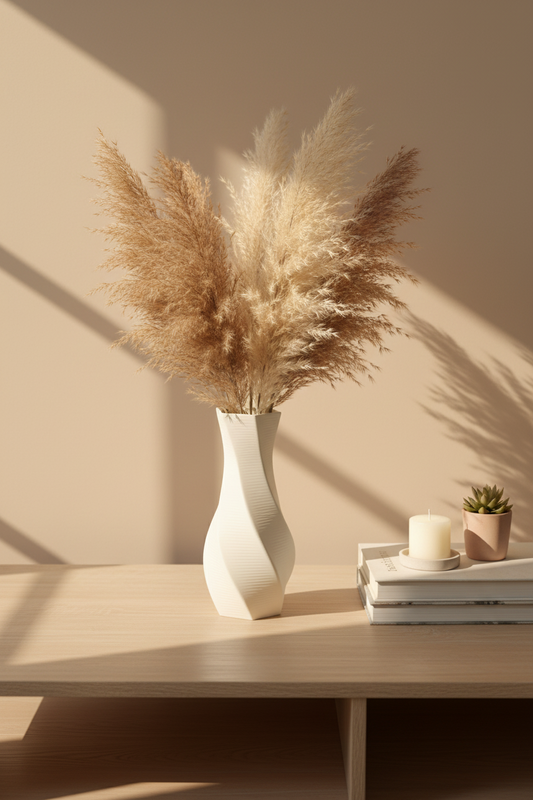 Hex Style Curved Vase