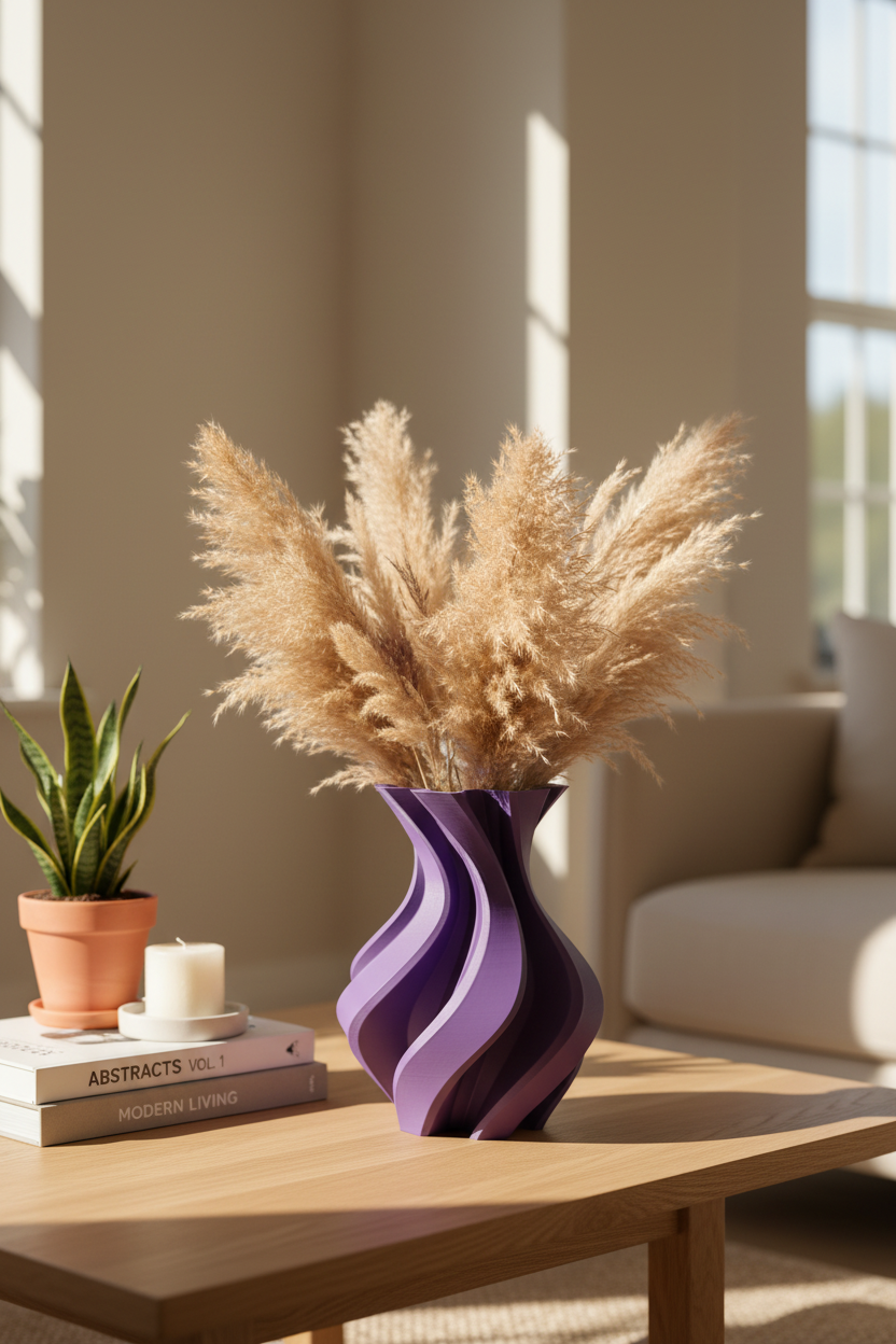 Twisted Asterisk Curved Vase