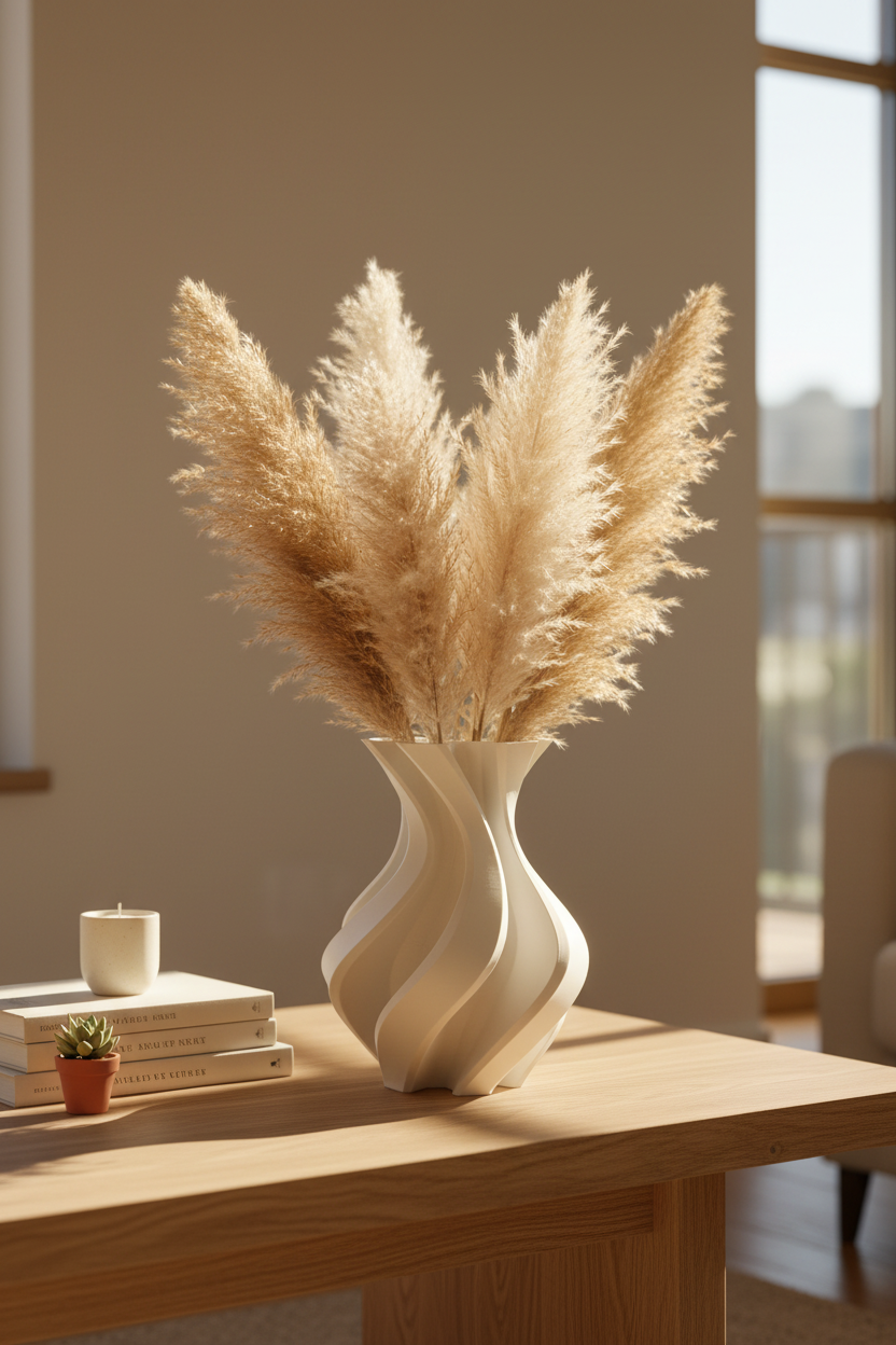 Twisted Asterisk Curved Vase