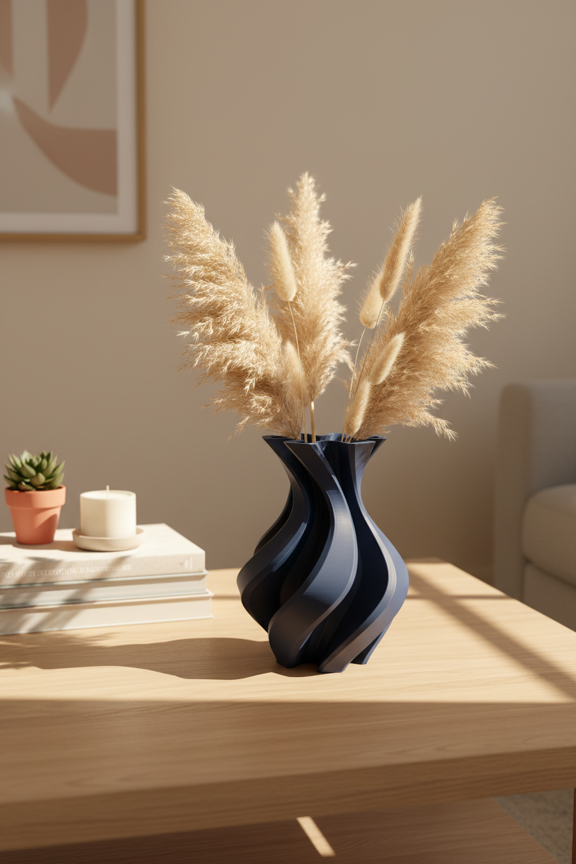 Twisted Asterisk Curved Vase