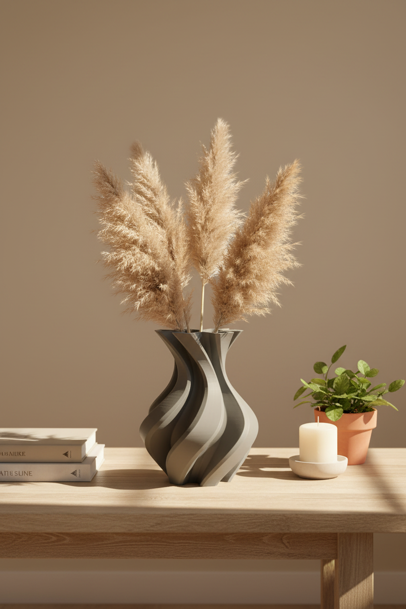 Twisted Asterisk Curved Vase
